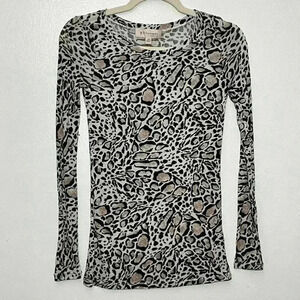 NWT PHILOSOPHY Cheetah Print Long Sleeve Top | Size XS